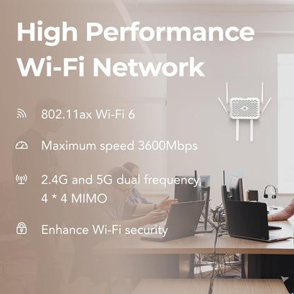 InHand Networks 5G Router Bliksemsnelle 5G & Wi-Fi 6 (AX3600), Dual SIM Ondersteuning, 2x 2.5GbE Poorten, Cloud-Managed,Built–in VPN, Internet voor Kantoor, Retail en RV