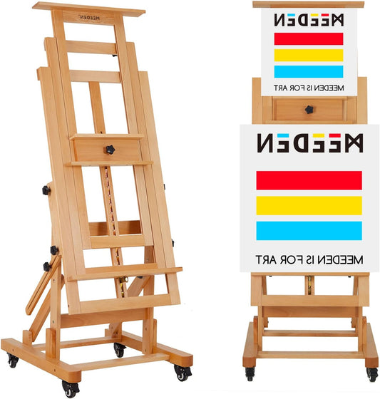 Schildersezel – Atelierezel – Veldezel – Studio Ezel – Tafelezel – Extra Groot – Massief Beukenhout – Verstelbaar tot 198 cm