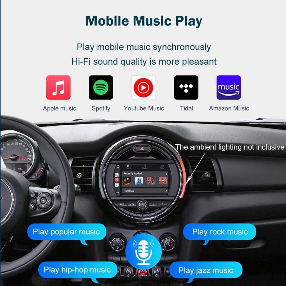 9” AHD GPS Navigator Autoradio – Multimedia Systeem – CarPlay Radio – Android Auto Radio – Achteruitrijcamera Systeem – Draadloze CarPlay & Canbus Integratie – Compatibel met Mini Cooper R50 tot R61
