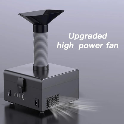 Soldeerdampafzuiger EU-Stekker – Soldeerrookafzuiger – Rookafzuiger – Dampafzuiger – Soldeerrookabsorber – 3-Traps Filtersysteem – 150 W, 7000 RPM