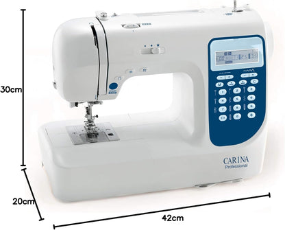 Carina 1014 Professional Naaimachine met Accessoires, Wit, 42 x 20 x 30 cm