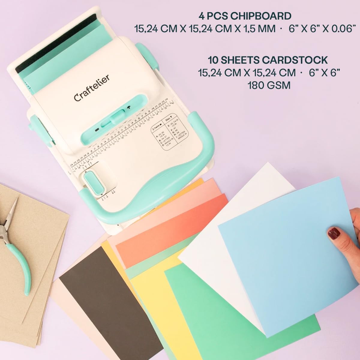 Starterset Met Mini-Bindapparaat – Ringband, Spiraalbinder, Disc-Ringen, Scrapbooking Set – Voor Albums, Planners En Notitieboeken – Compact Formaat, Voor Projecten Tot 30,5 Cm