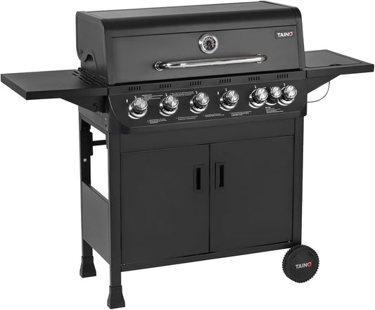 TAINO Brando Gas Barbecue 6 + 1 6 Burners Side Burner BBQ Grill Trolley Gas Grill Grill - QUORE