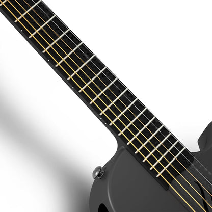 Enya Nova Go Mini-gitaar, zwart, 1/4 van koolstofvezel, voor kinderen, volwassenen, beginners, reisgitaar, muzikale opvoeding voor kinderen, cadeau voor Pasen, verjaardag, Kerstmis