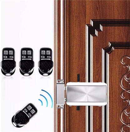 Afstandsbediening deurslot kit, sleutelloze ingang elektronisch slot, intelligente elektrische nachtschoot thuis met vier afstandsbedieningen, toegangscontrolesysteem voor thuis, hotel, appartement