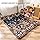 MAXYOYO Japanse vloermatras, futonmatras, dikke tatami-mat, isomat, opvouwbare oprolmatras, slaapzaal, matrasoplegger, vloerligstoel, kussen, bed (zwart bloemen, 135 x 190 cm)