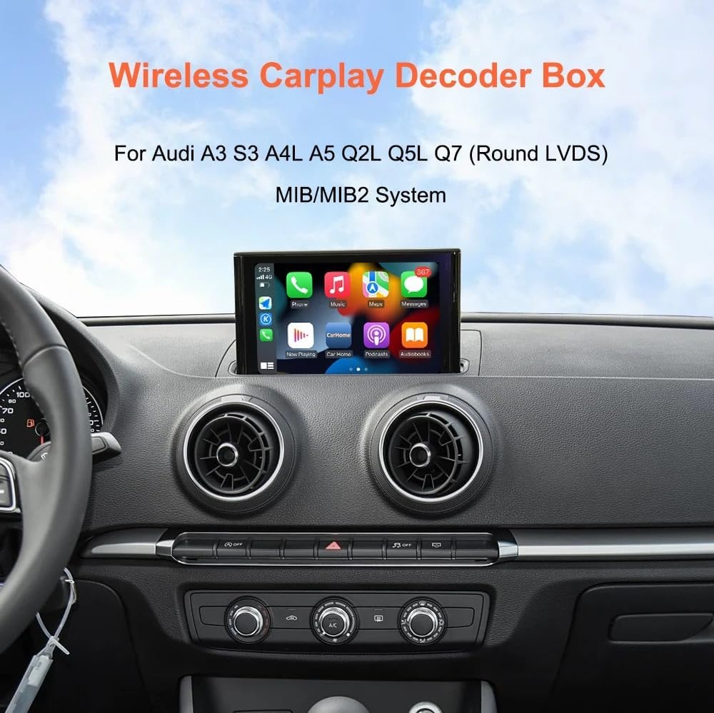 CarPlay Draadloze Android Auto Adapter – Retrofit Kit – Smartphone Interface – Multimedia Interface – MIB Systeem Upgrade – Draadloos Verbinden – Reverse Camera Ondersteuning