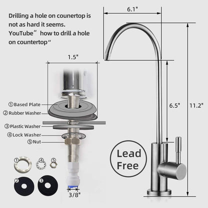 Geekpure 5 Phase Reverse Osmosis RO Drinking Water Filter System With Pump Extra 4 Filters-75GPD - QUORE
