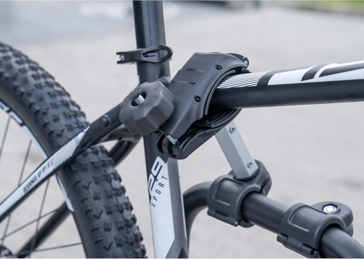 cartrend Koppelingsfietsendrager Alu Active, geschikt voor 2 fietsen, fietsendrager koppeling, fietsendrager auto, drager auto, zwart-zilver