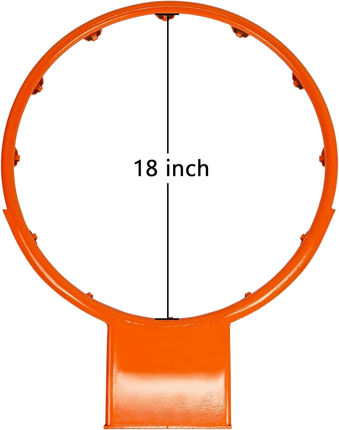 Aoneky Basketbal Hoepel Φ45cm met Nylon Net, 18 mm Massieve Stalen Ring, Bord voor Basketbaltraining Binnen en Buiten
