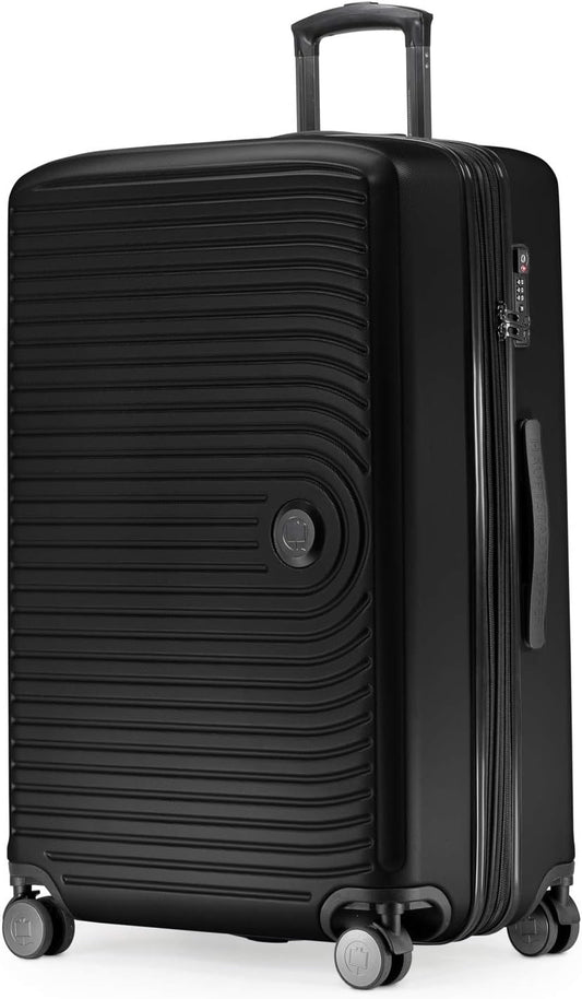 HAUPTSTADTKOFFER - Mitte - hard shell Koffer Trolley, Ingecheckte bagage uitbreidbaar, TSA, 77 cm, 130 L, Zwart