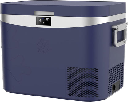 BINGI Compressor-koelbox, 18 l, mini-draagbare elektrische koelkast, 12/24 V DC, elektrische vriezer, draagbare vriezer voor auto, vrachtwagen, picknick, camping en thuisgebruik