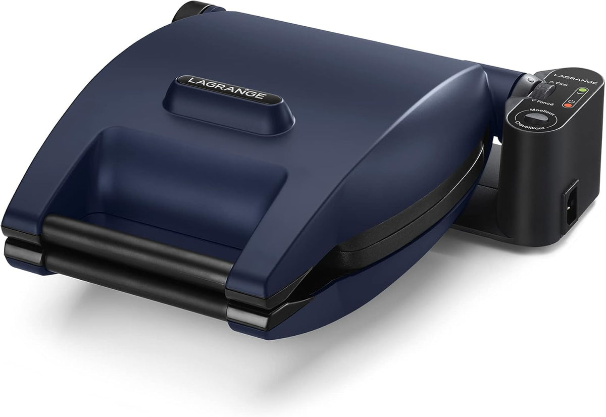 LAGRANGE Premium wafelijzer, 1200 W, 3 sets platen inbegrepen (makel, wafel & Croque Monsieur), gemaakt in Frankrijk, omkeerbaar op sokkel, gepersonaliseerd koken, multifunctioneel, 019642