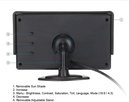 Dolfijn achteruitrijcamera, OEM remlicht vervanging voor Vauxhall Vivaro/Opel Vivaro 2001-2014 met 4,3 inch dashboard monitor