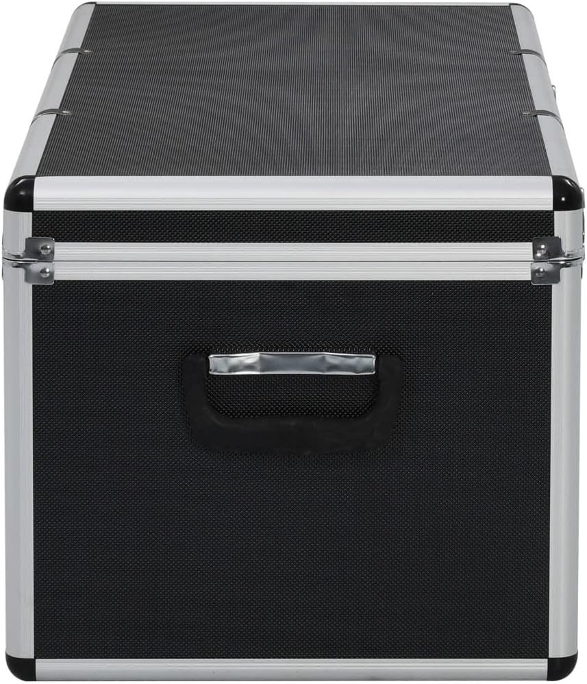 vidaXL Opbergkoffers 3 st aluminium zwart