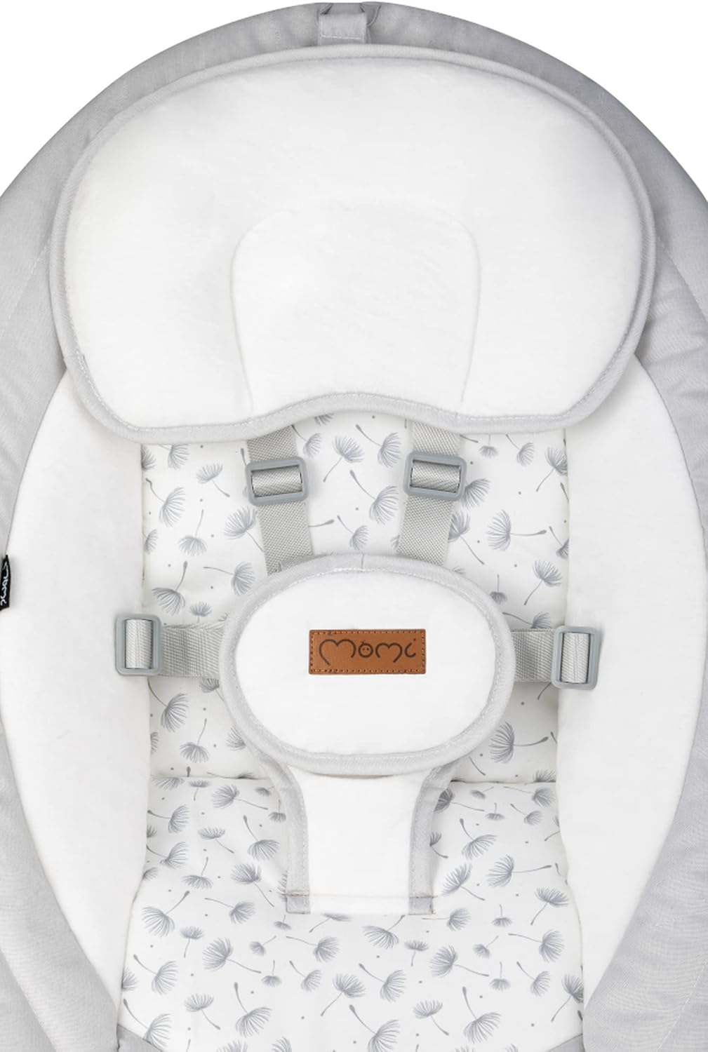 MOMI KENANI Rocking Chair for Children up to 9 kg Weight Foldable with Remote Control and Bluetooth for Connecting to Smartphone, Batteries and Mains with 5-Point Safety Belt - QUORE