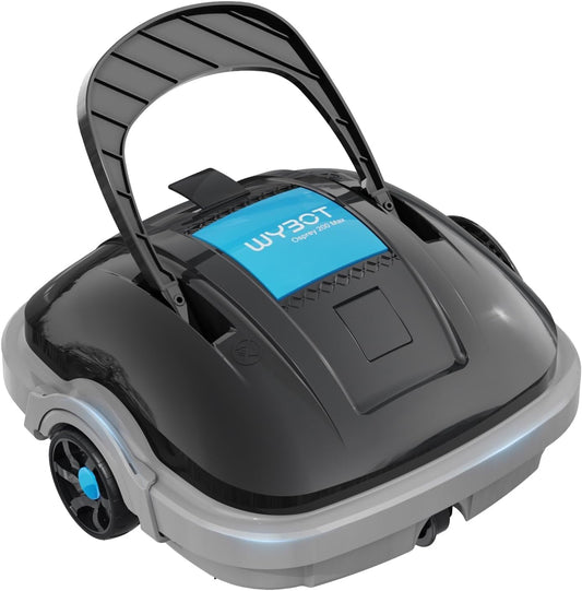 WYBOT Zwemrobot-accu voor 100 minuten gebruiksduur, zwembadzuiger, elektrisch parkeren, sterke zuigkracht, twee watertoegangen, automatische zwembadreiniger voor zwembad tot 80 m²