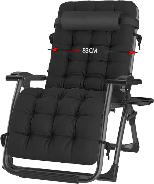 Ligstoel inklapbaar zonnebed met afdekking, ligstoel voor lunchpauze, belastbaar, 240 kg, verstelbaar, rugleuning tuinstoel, ergonomisch en ademend