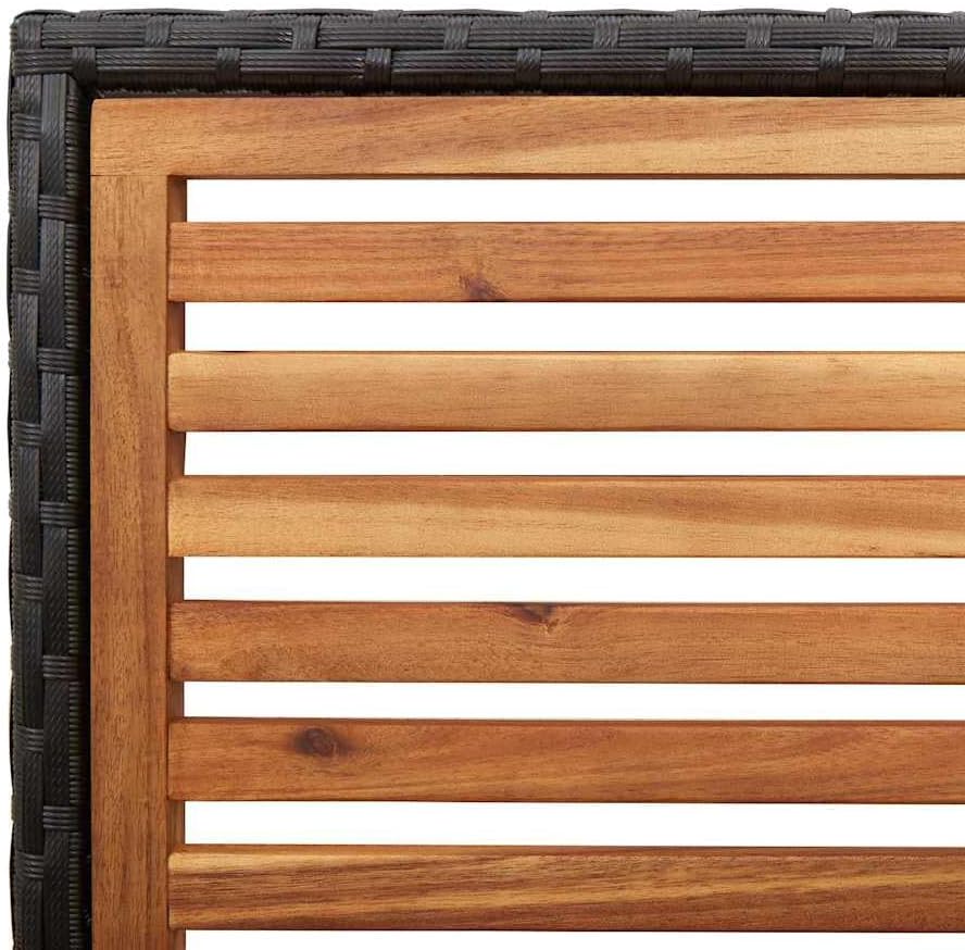 Stapelbare tuinstoelen – tuinstoelen – buitenstoelen – terrasstoelen – balkonstoelen – zwart poly rattan – weerbestendig materiaal – stapelbaar ontwerp
