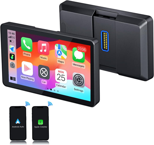 6" Touchscreen BMW Motor – Motor Dashboard Display – Navigatiescherm Motorfiets – Multimedia Interface Motor – Motorfiets Touchscreen Display – Draadloos CarPlay & Android Auto – IP68 Waterdicht met Geïntegreerde GPS