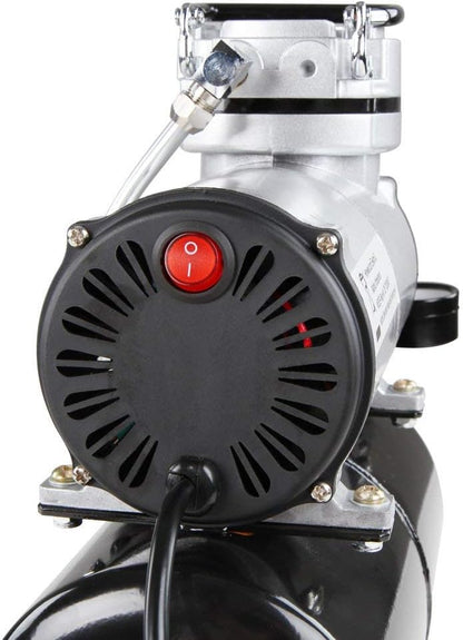 Timbertech Airbrush Kit met Compressor ABPST06 met krachtige 1/6 HP Airbrush Compressor met tank en 2 Airbrush Gun Kits voor Airbrush Schilderen Make-up Nail en Tattoo Studio's Hobby en ga zo maar