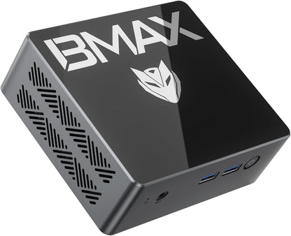 BMAX Mini PC Intel N97 (tot 3,6 GHz) 16 GB DDR4 RAM 512 GB M.2 SSD Win 11 Pro Mini Desktop B4Pro Mini PC Sobremesa HDMI/WiFi 5/BT4.2/USB3.2 Dual Display Tower PC met VESA voor School/Kantoor.