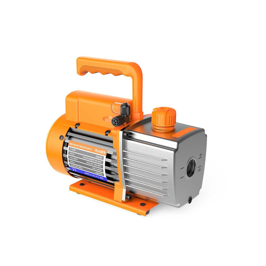 Elitech NVP-5 HLK Vacuum Pump 5CFM (8.5 m³/h), 2 l/S 1/3 HP (0.25 kW), Single Stage Rotary Vacuum Pump for HVAC and Cooling Systems, CE Certified, Industrial Quality, Sustainable and Low Maintenance - QUORE