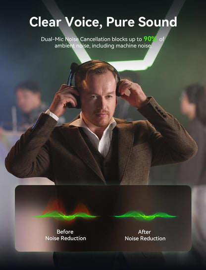 Hollyland Solidcom SE PRO 2-Users ENC Noise Cancellation Wireless Intercom Headset Systeem 1312ft Team Communication with 3,5 mm Single Ear Headset for Movie Shoot Live Show (1.9GHz versie)