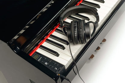 Digitale piano zwart glanzend – Elektrische piano – Pianomeubel – Meubelpiano – 88-toetsen piano – 88 gewogen toetsen met progressieve hammer action – Bluetooth en 3 pedalen inbegrepen