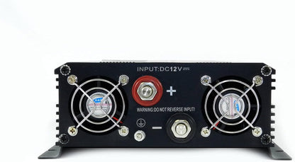 SOLARTRONICS Spanningsomvormer NM1500 12V 1500 Watt ZWART - 3000 Watt piekvermogen - omvormer 12 V naar 230 V - LifePO4 / lithium, lood- of AGM-batterij compatibel - met Schuko- en USB-aansluiting