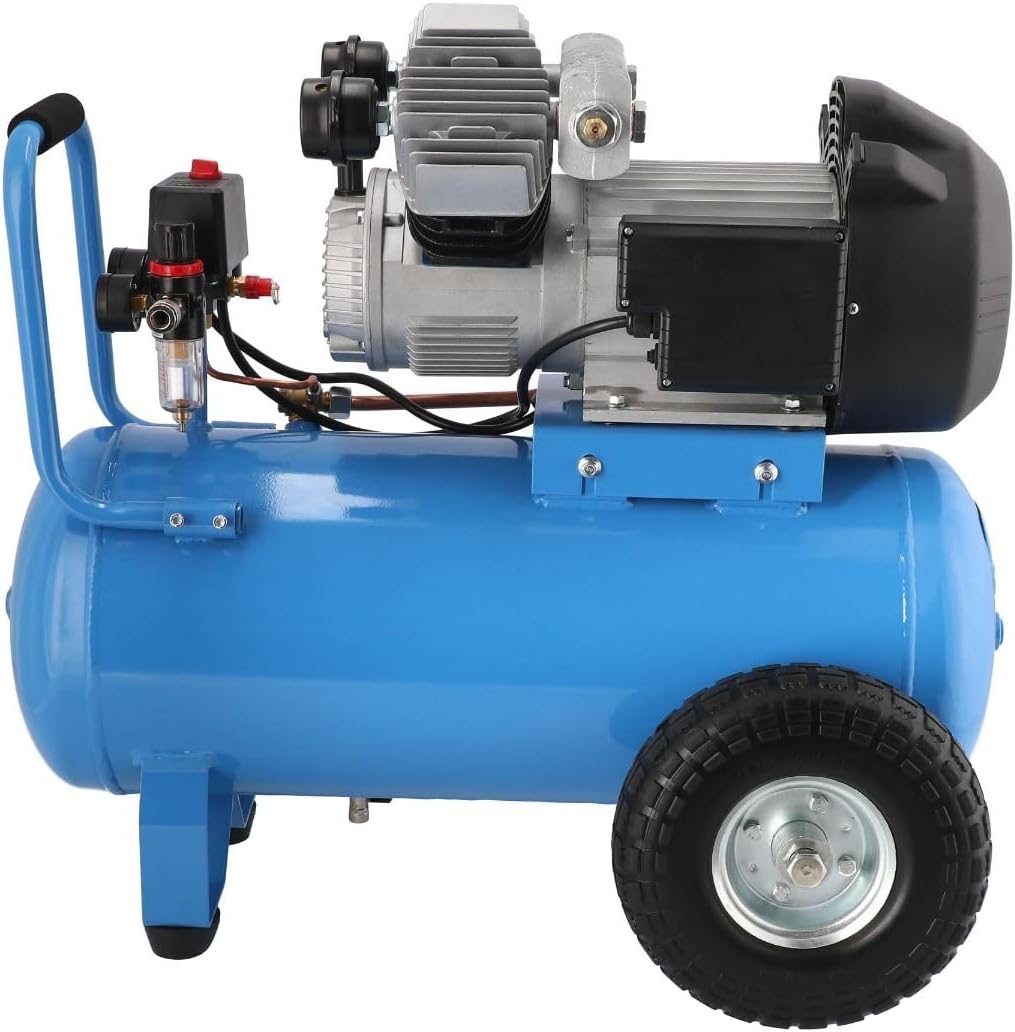 Compressor – Luchtcompressor – Persluchtcompressor – Mobiele Compressor – Oliegesmeerde Compressor – 50 Liter Drukvat – 3 pk 10 Bar