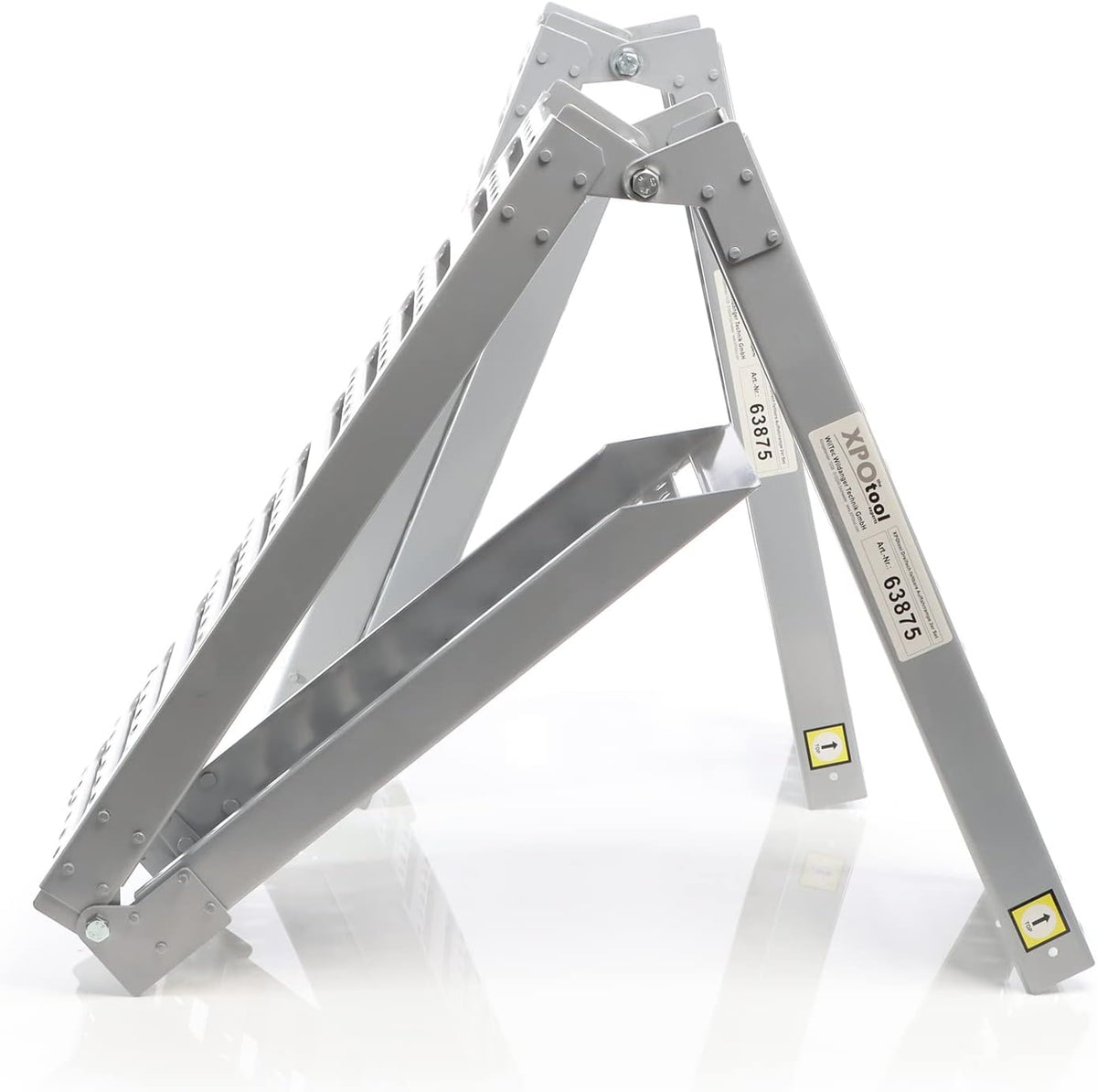 XPOtool 2x oprijplaten 340 kg 3-voudig inklapbaar 195,5x23 cm slipvast staal laadplaten voor motoren