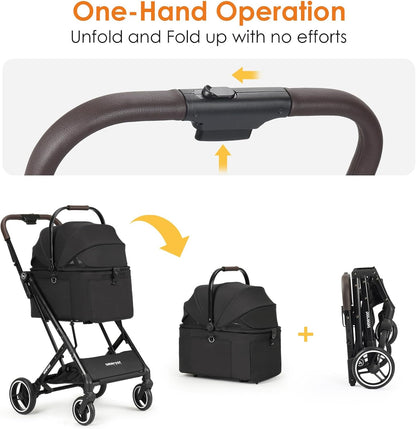 Beberoad Huisdier Buggy, Zwart