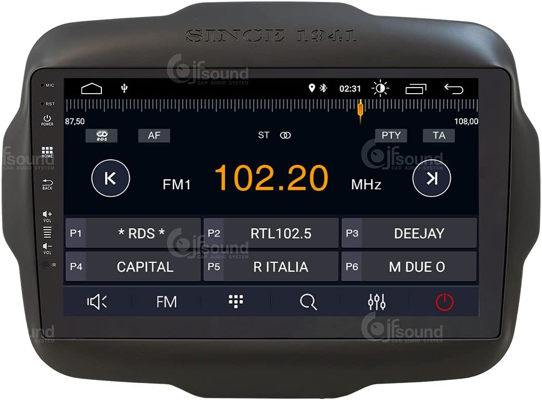 Autoradio Jeep Renegade – Inbouw Radio – Multimedia Systeem – Navigatie Systeem – Touchscreen Radio – 9-Inch Full-Touch HD – Android Met GPS & Bluetooth