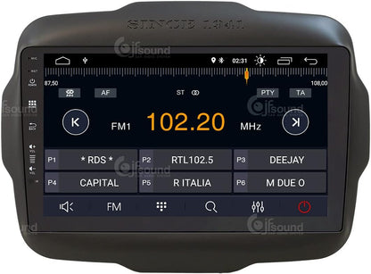 Autoradio Jeep Renegade – Inbouw Radio – Multimedia Systeem – Navigatie Systeem – Touchscreen Radio – 9-Inch Full-Touch HD – Android Met GPS & Bluetooth
