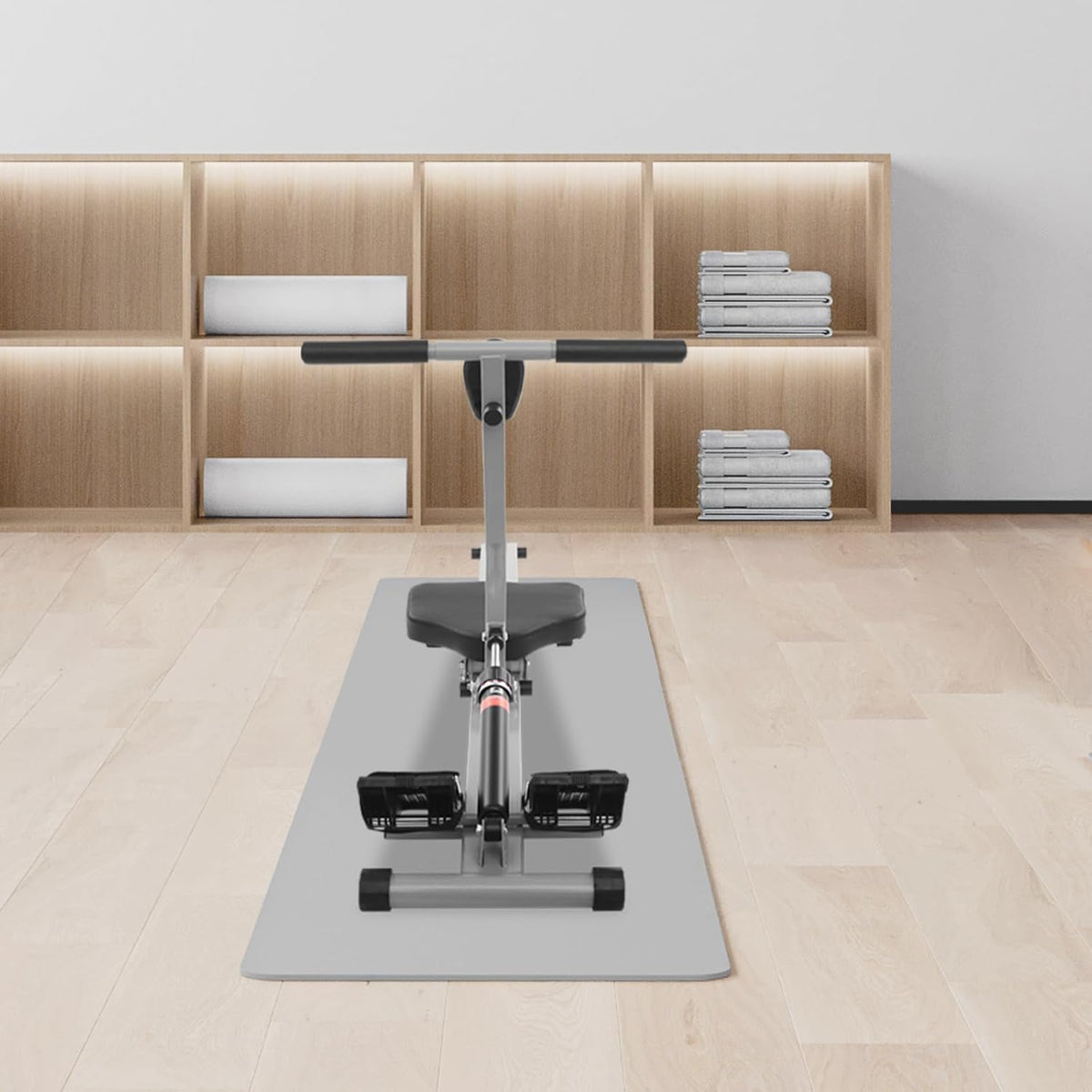 Home Rowing Machine, 12 Levels Resistance, Foldable Rowing Trainer, Ultralight Rowing Machine for Comfortable Fit, Full Body Training Stomach, Back, LED Display - QUORE