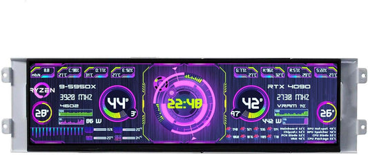 VSDISPLAY 12.7 inch 2880X864 2K 500nit IPS LCD-monitor, met USB Type C Videopoort, voor D41 CPU GPU PC Case Display