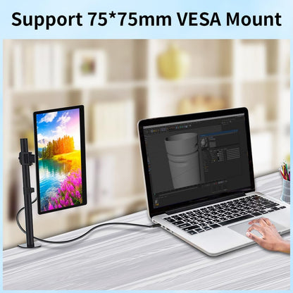 10,1 inch touchscreen mini-monitor, IPS 1540 × 720 USB-C HDMI draagbaar secundair scherm met standaard & luidspreker, gestrekt bar screen voor PC Laptop Rasp PI AIDA64 STEM DIY