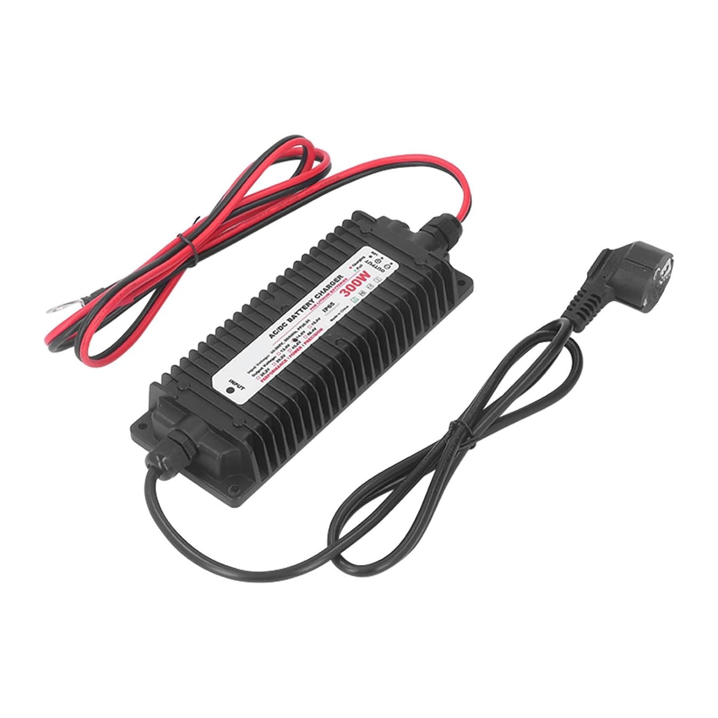 Lithiumbatterijlader – Batterijoplader – Acculader – LiFePO4 Lader – LiMn2O4 Oplader – Slimme LED-Display – Waterdichte IP65 Behuizing