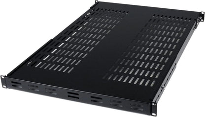 StarTech.com 1 HE Verstelbaar geperforeerd server rack mount opbergvak - 80 kg - 49 tot 97 cm instelbare inbouwdiepte universeel opbergvak voor 19" AV/netwerkkast - 70 cm diep (ADJSHELF)