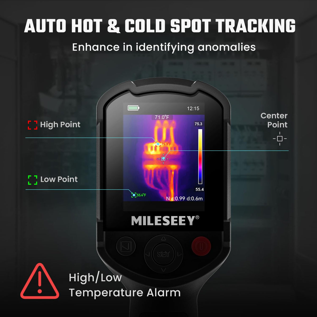 MiLESEEY TR10 thermocamera, super resolutie 192 x 192, professionele warmtebeeldcamera, updatefrequentie 25 Hz, warmtecamera van -4 °F tot 1022 °F, batterijduur van 8 uur