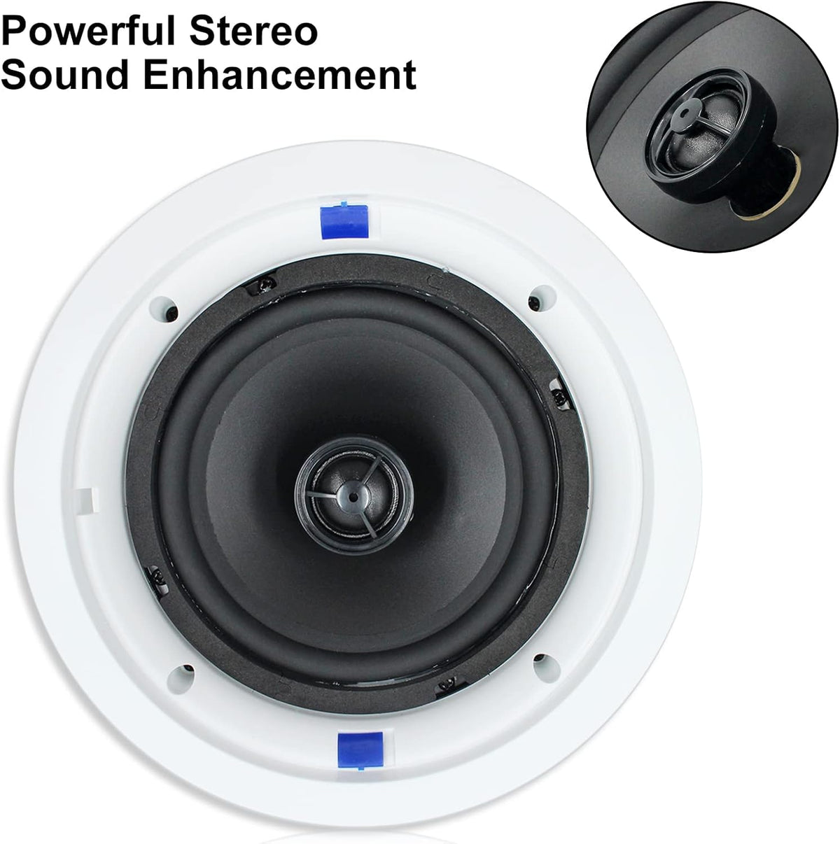 Herdio 6.5 Inch Bluetooth Plafond Luidsprekers 2 Manier 320 Watt Inbouw Stereo Geluid Plafond Luidspreker Voor Badkamer Slaapkamer Thuis Woonkamer
