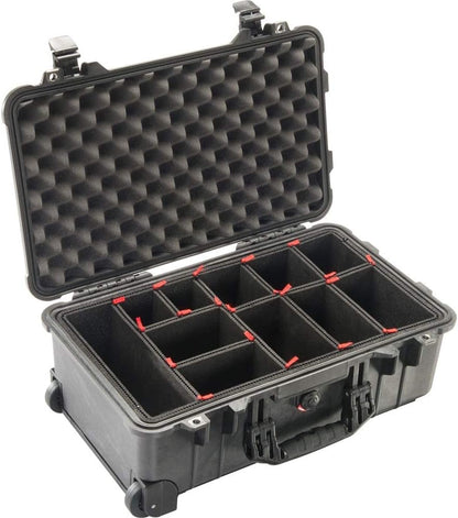 Peli Case 1510 Trolley met Trekpak indelingssysteem, zwart, camerakoffer, fotokoffer, outdoorkoffer, waterdicht, IP67, zwart, Mittlerer Schutzkoffer, koffer