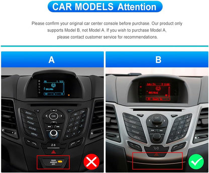 8 Kern 6+128G Kabellos Carplay Android Autoradio voor Ford Fiesta 2009-2017 9" Touchscreen Radio met Android Auto Mirror Link Bluetooth FM/RDS/EQ/DSP WiFi GPS Navi Stuurwielbediening
