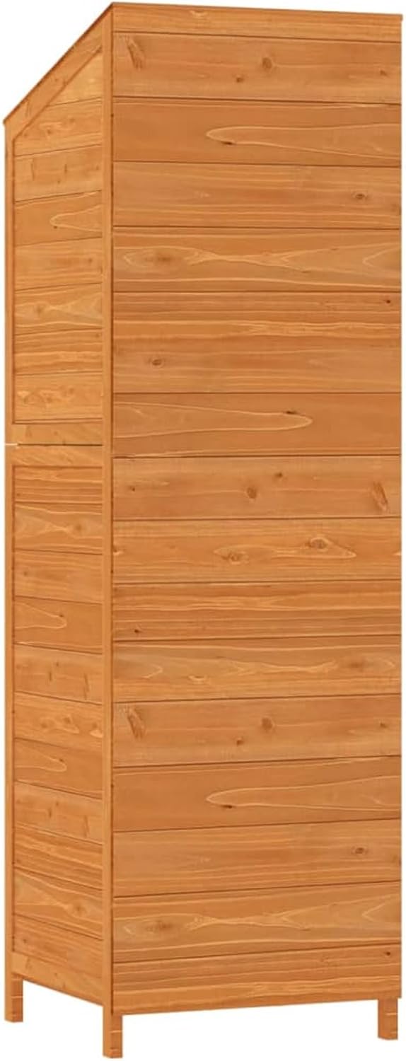 Tuinhuisje – Buitenberging – Tuinberging – Tuinopslag – Tuinbox – Massief Dennenhout – Compact 55x52x174,5 cm – Weerbestendig - QUORE