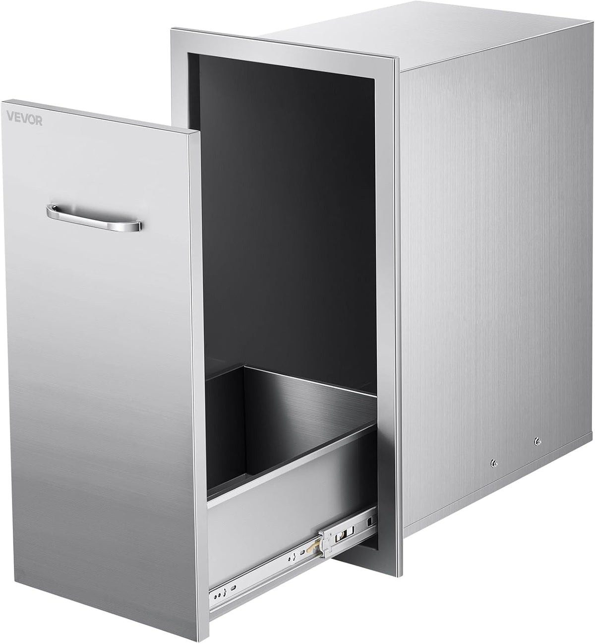 VEVOR Buitenkeuken prullenbak, 30 cm B x 49,8 cm D x 60 cm H Interieur Opslag, Multifunctionele Outdoor Keuken Laden Roestvrij Staal, 55 lbs Max Capaciteit per Niveau, voor Outdoor BBQ Eiland Keuken