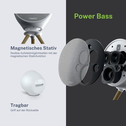 MUSE ML-655 BT Draagbare HiFi-luidspreker met magnetisch statief en sfeerlicht (RGB), bluetooth, grote batterij van 6600 mAh