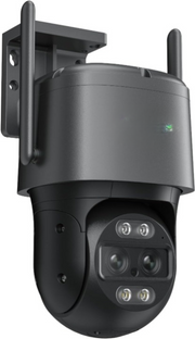 Beveiligingscamera - WiFi-beveiligingscamera - Camerabewaking - 4K Wi-Fi 6 - voor Buiten - met Dubbele Lens - 6X Hybride Zoom - 360° Zicht - Detectie van Personen - Voertuigen - Dieren - Automatisch Volgen - Kleurennachtzicht - Grijs
