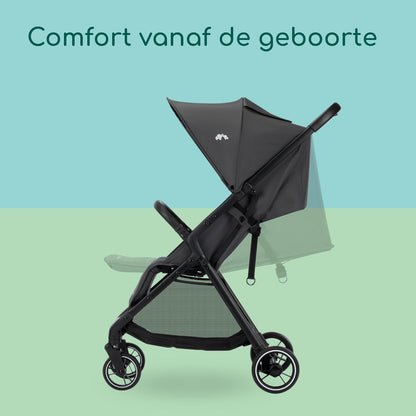 Bebeconfort Azur, Compacte Kinderwagen, 0-3 jaar (15 kg), Lichtgewicht Kinderwagen, Automatisch Inklappen met één Hand, Naadloos Verstelbaar Naar Vlakke Ligstand, Grote Mand, Mineral Graphite
