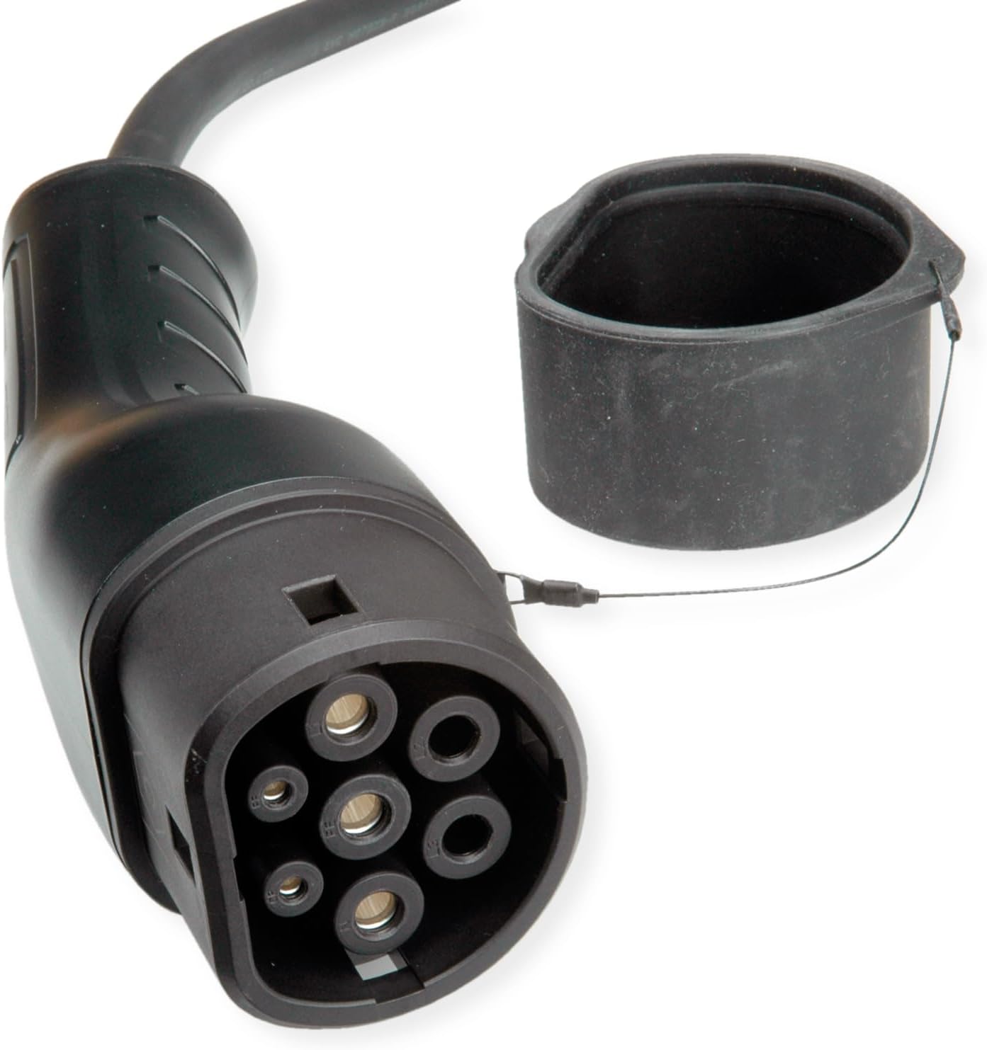 ROLINE E-car laadkabel type2, 1-fase, 250VAC (1P+N+E), 32 A, 7,4 kW, spiraalkabel, 3 m